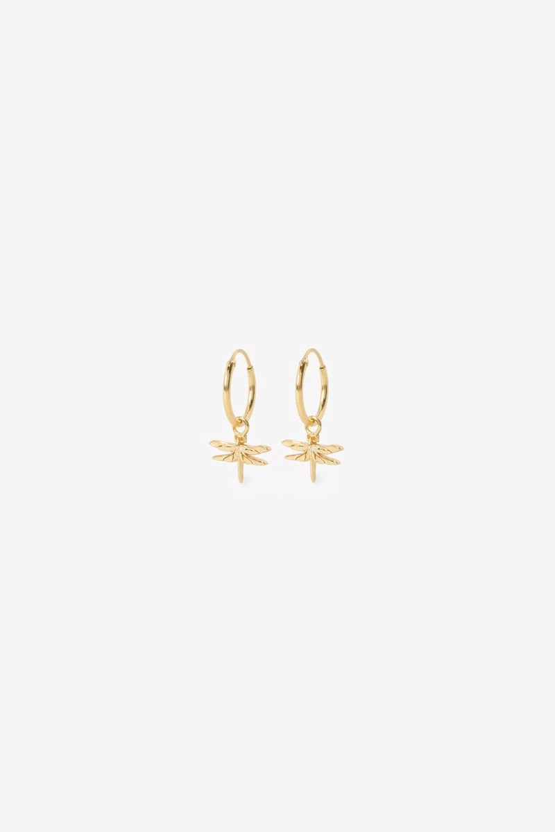 Sissy-Boy - Goldplated oorbellen met libelle