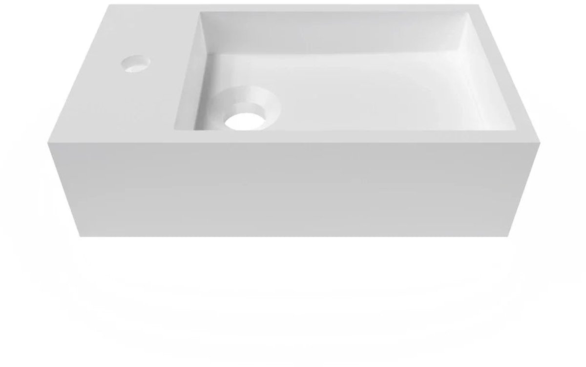DutchLine - Solid.Surface Fontein - Mat Wit Links - 360x180x120mm