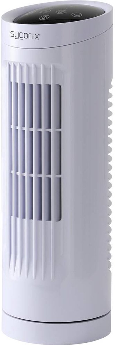 Sygonix Torenventilator 20 W (Ø x h) 111 mm x 328 mm Wit Timer, Oscillerend, LED-indicatie