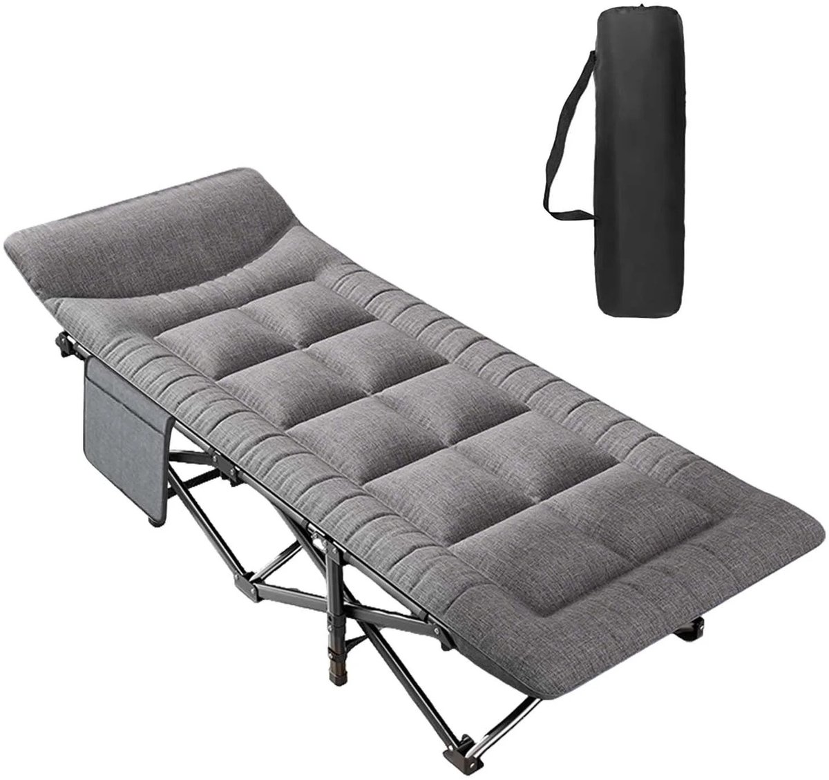 Geargalaxy Opvouwbare Campingbed - Kampeerbed - Slaapbed - Vouwbed - Opklapbed - Logeerbed - Campingbed - Tot 200 Kilo - 190cm