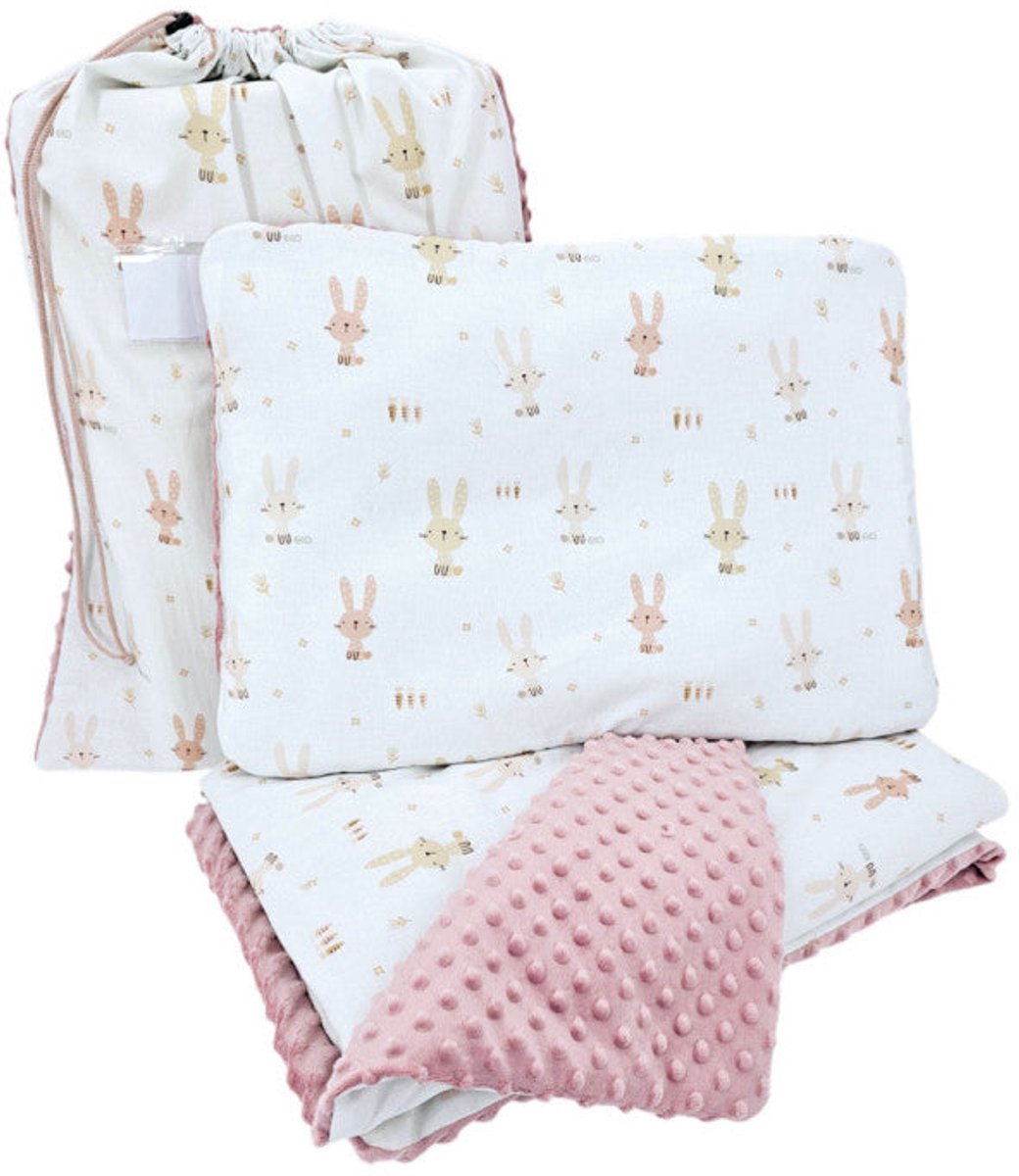 Preschool bedding set 100 x 135 cm with bag BUNNY