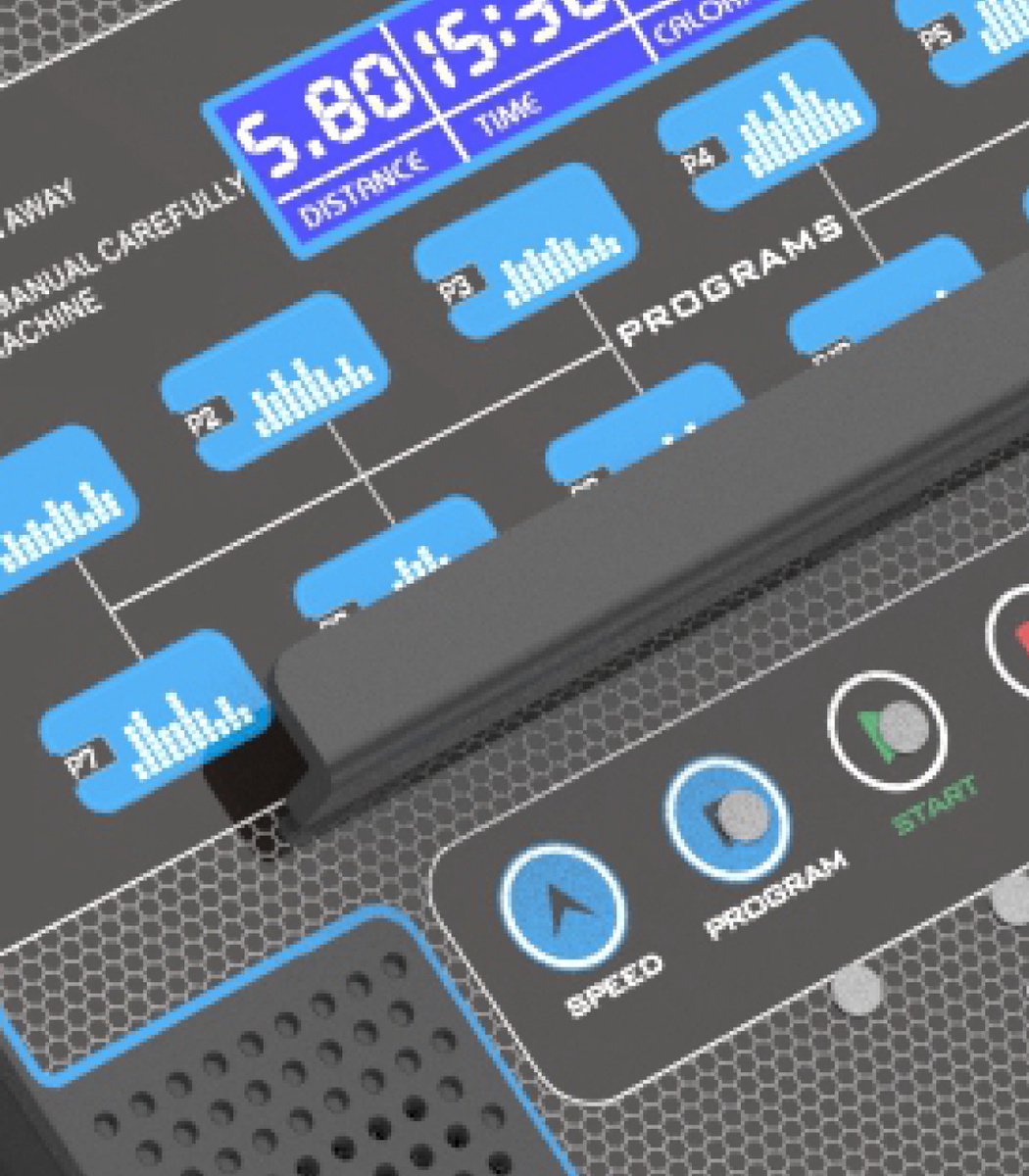 CARE CT-734-2 - Connected en opvouwbare loopband - Maximale snelheid 14 km/u - 12 programma’s - Handmatige helling met 3 niveaus - Voor thuisgebruik - Blauw thumbnail 3