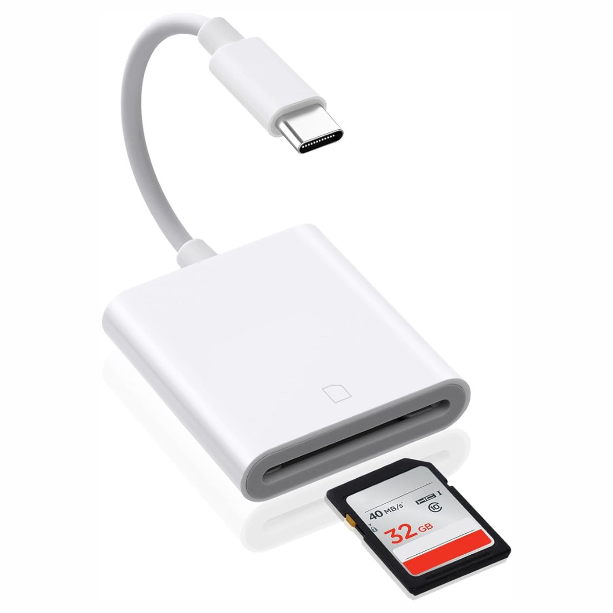 Core® Sd Kaart Lezer - SD-kaart - SD-kaartlezer USB-C - Wit - 16cm x 9cm x 2cm