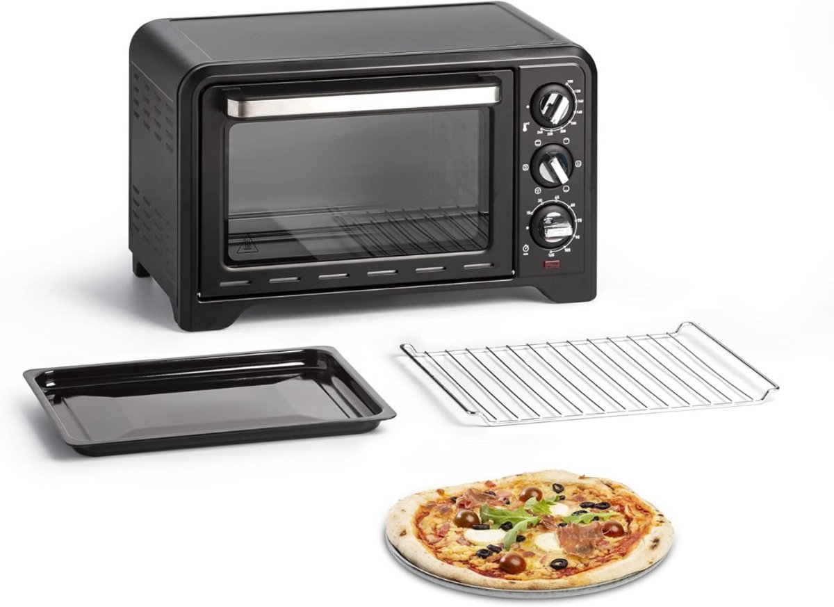 YOR® Heteluchtoven - Oven - Airfryer Oven - 28 Liter - Zwart - 32cm x 47cm x 28cm