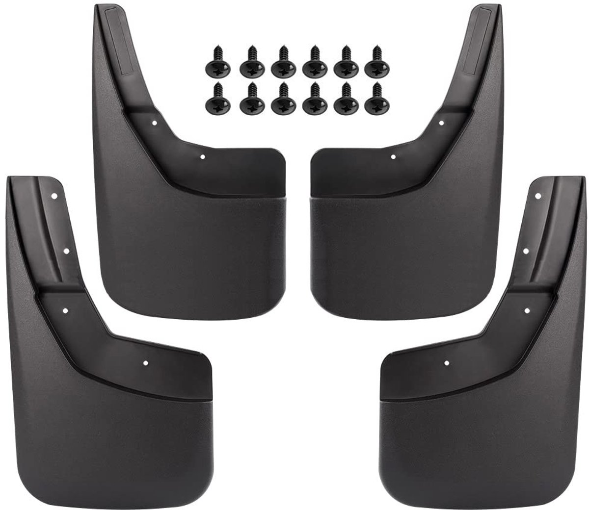 Allecto - Spatlappen - Kunststof - Zwart - Auto Spatschermen - Geschikt voor Chevrolet Silverado 1500 2500 3500 - Bescherming tegen vuil