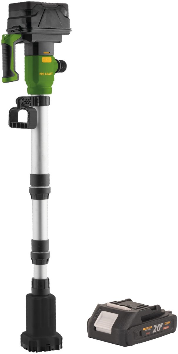 Procraft CPN20bb accu dompelpomp 20 V 2725 l/u + 1x accu 2,0 Ah - zonder oplader
