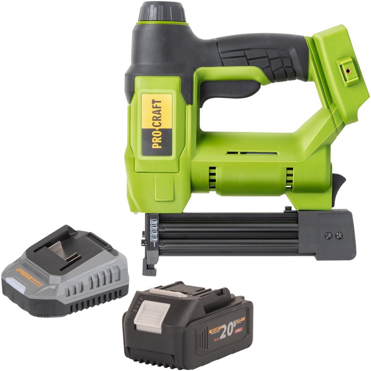 Procraft PEH20 accu-tacker 20 V 15 - 32 mm + 1x accu 4,0 Ah + oplader