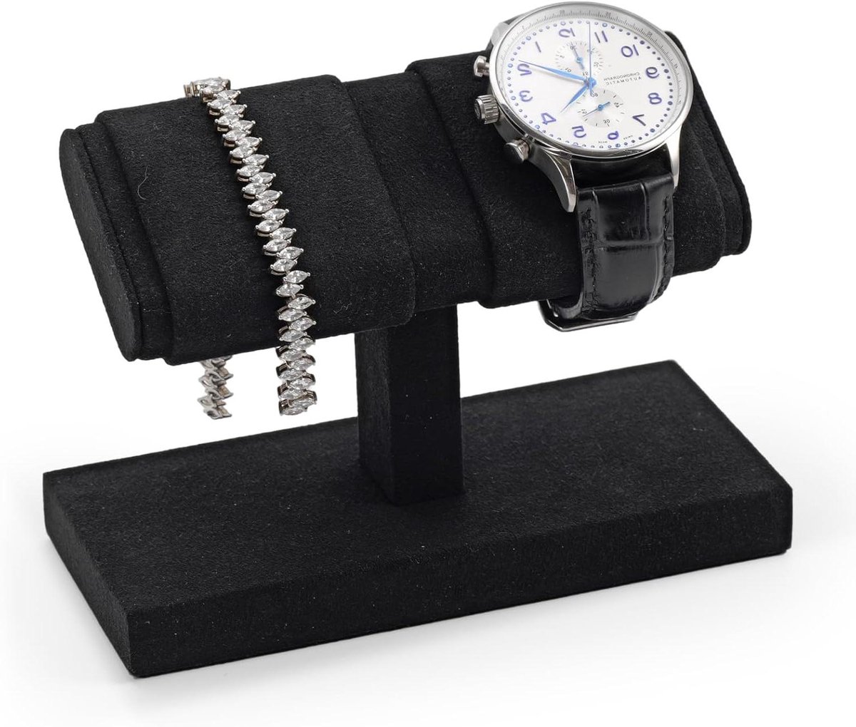 Horloge Standaard - Horloge Houder - Horloges Presenteren - Dubbele Laag - Tot 45mm Kast - Zwart