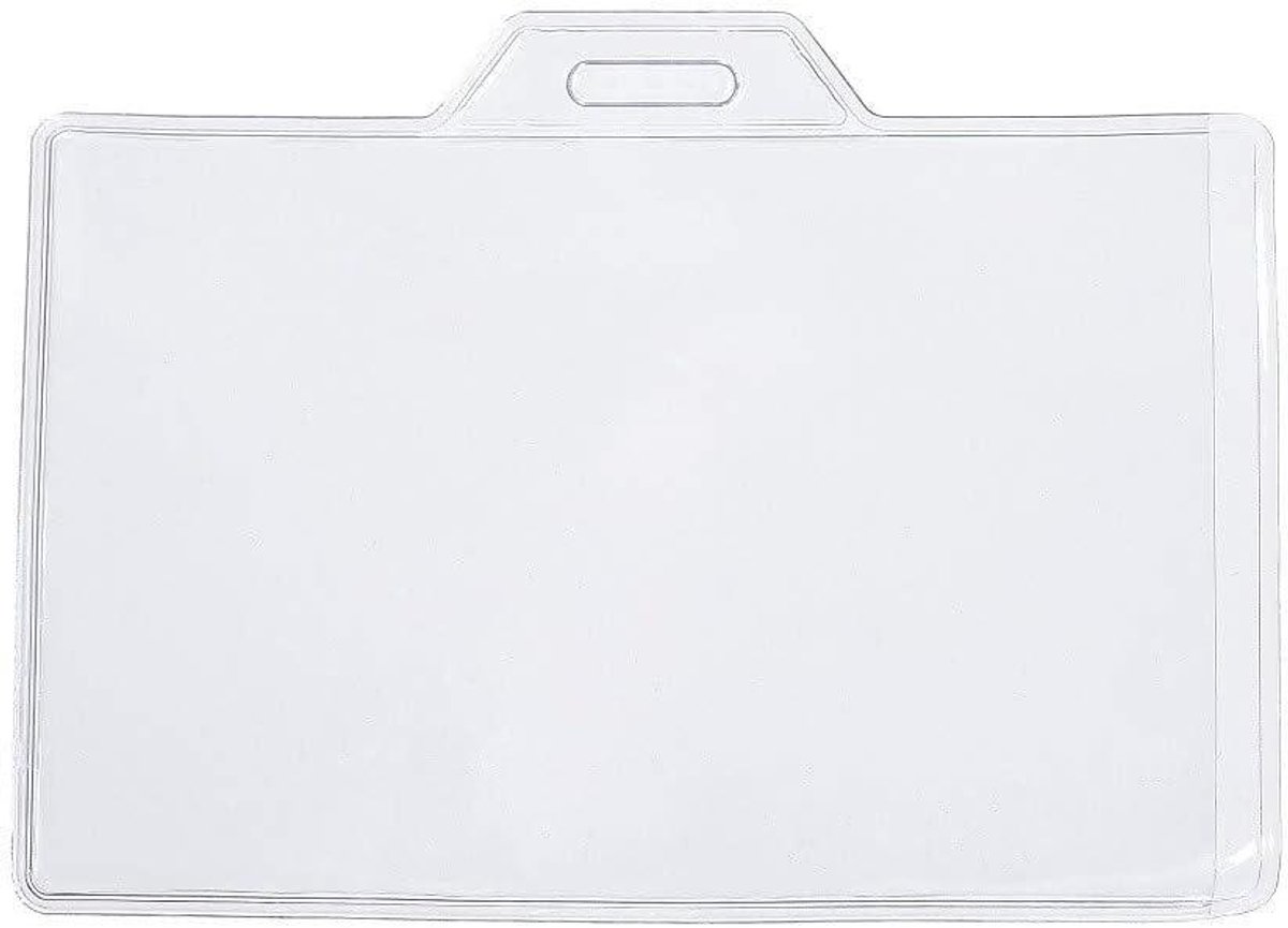 ID Kaart Houder - Badge Houder Portemonnee Mouwen - Identificatie Tonen - Dubbelzijdig Transparant - 95 x 6 cm - Transparant