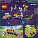 Remorque à chevaux LEGO Friends avec cheval, poney, deux figurines et accessoires.