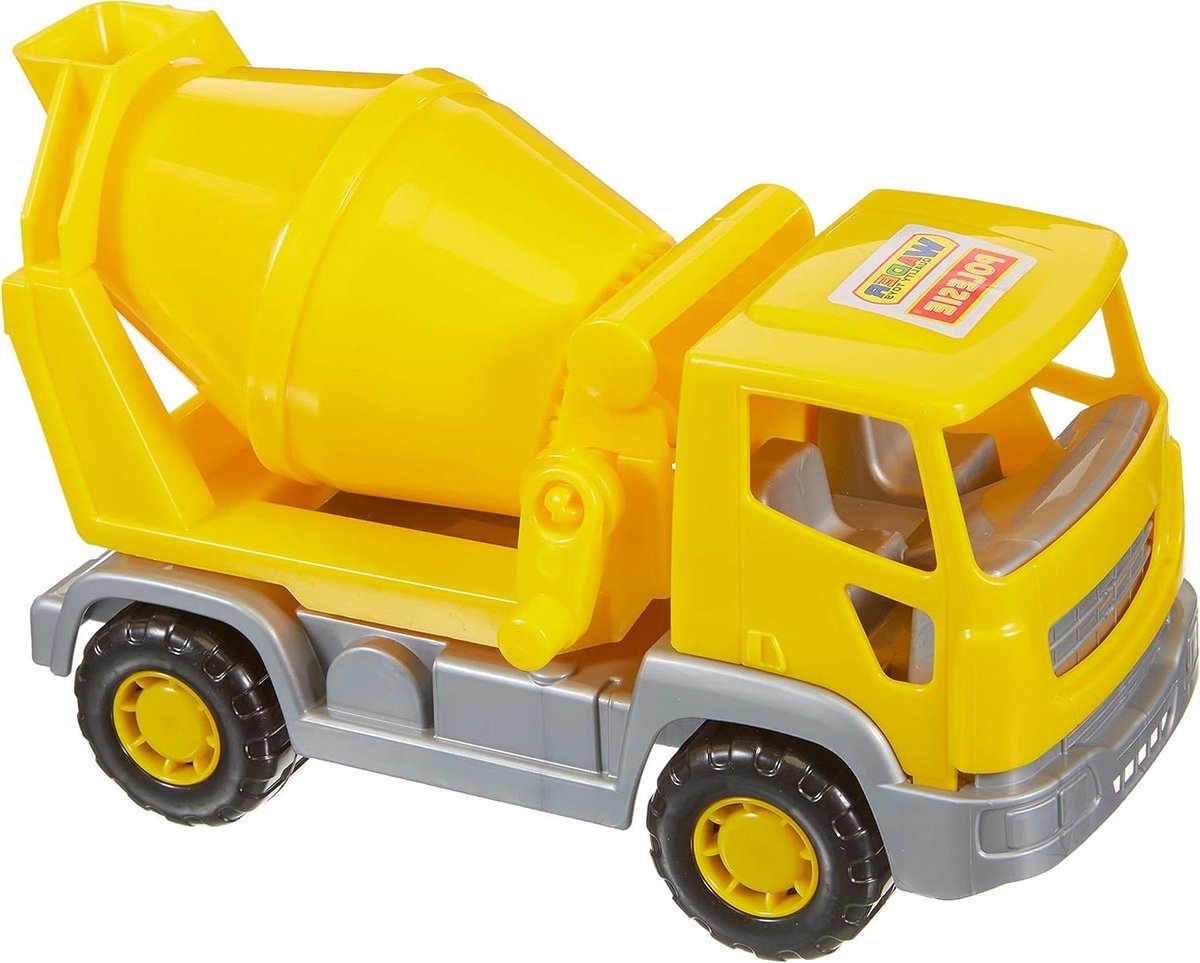 Speelgoed Betonmixer - Bouwvoertuig Kinderen - Spelen in Zandbak - Hoogwaardige Kunststof - 26 cm Lengte - Multicolor