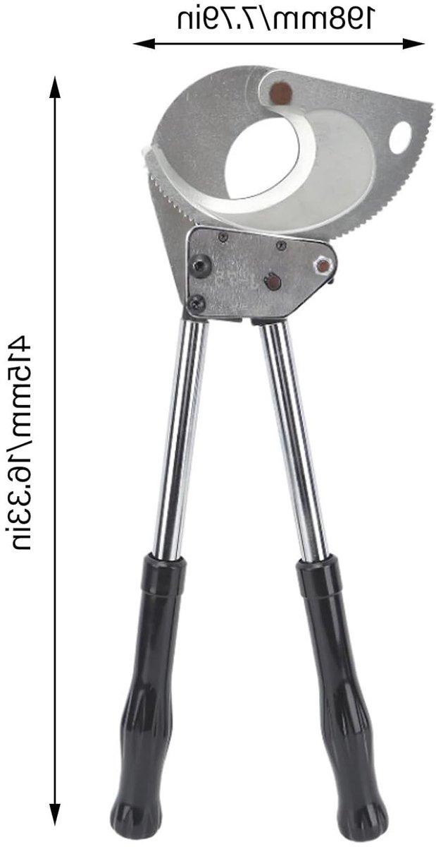 Professionele Ratchet Kabelsnijder 750mm voor 400mm² Kabels, Hoogwaardig Koolstofstaal, Ideaal voor Elektrische Installaties en Tuinwerkzaamheden