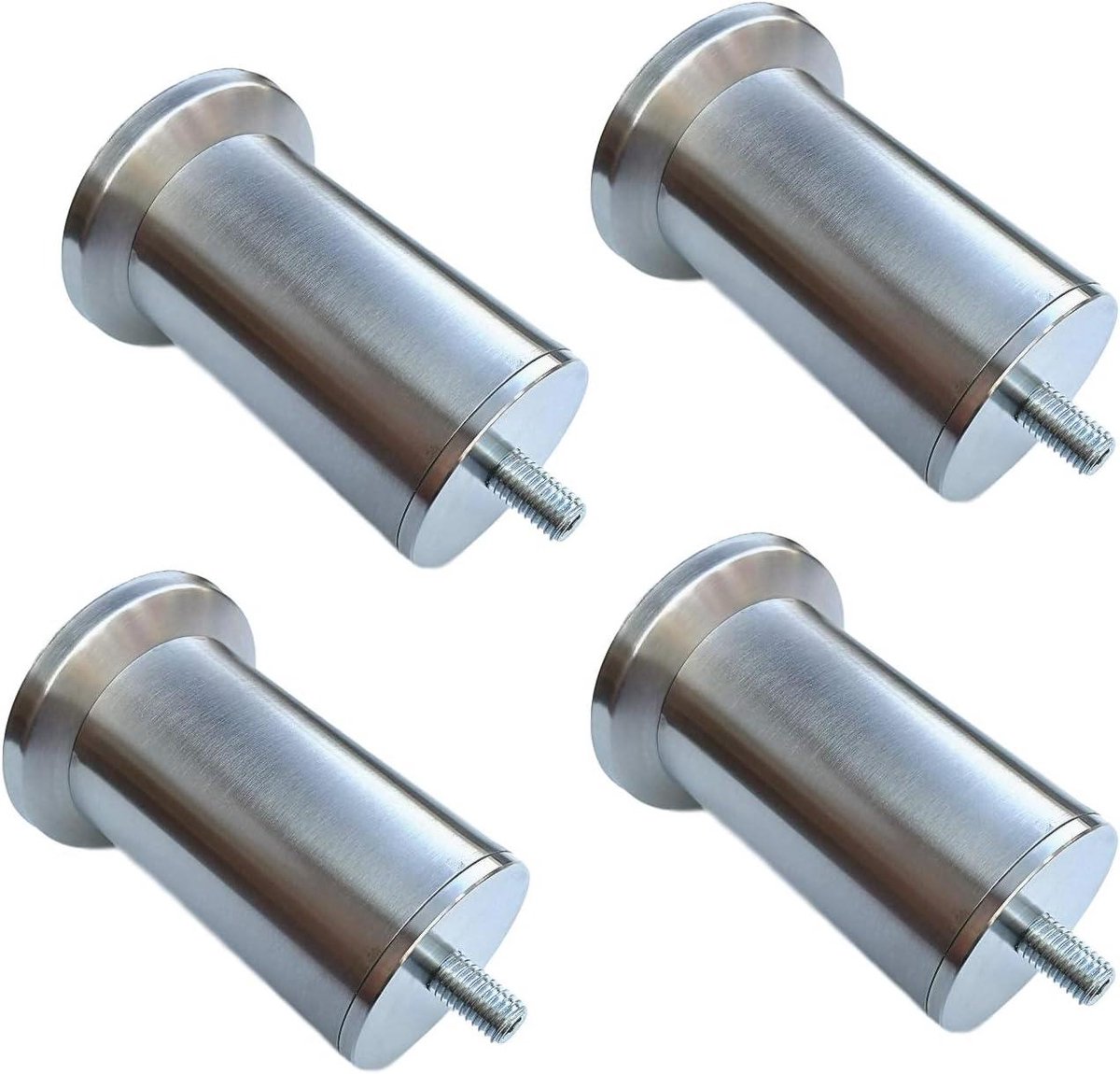 Meubelpoten Set - Tafelpoten Kastpoten - Meubels Verbeteren - Roestvrij Staal - 15 cm - Zilver