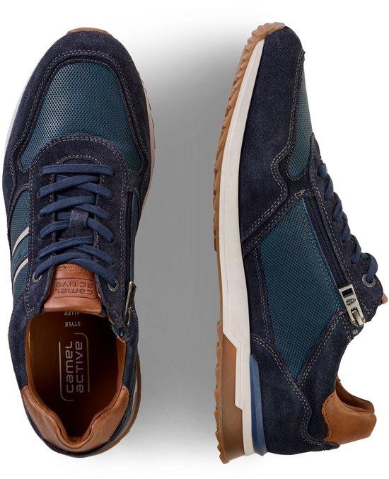 camel active Sneaker met rits aan binnenzijde - Maat menswear-44 - Blauw
