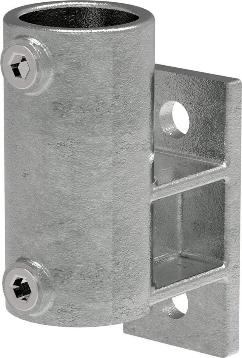 Wandhouder Pijpverbinder - Pijp Flens Bevestiging - Steigerbouw Leuning - Gegalvaniseerd Gietijzer - 337 mm - Grijs