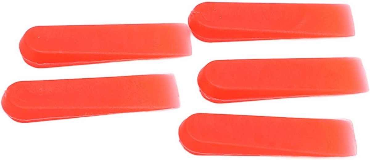1000 Stuks Tegel Leveling Wedges 0,2" PE Rood Slijtvast Tegelafstandhouders voor Nauwkeurige Plaatsing en Decoratie
