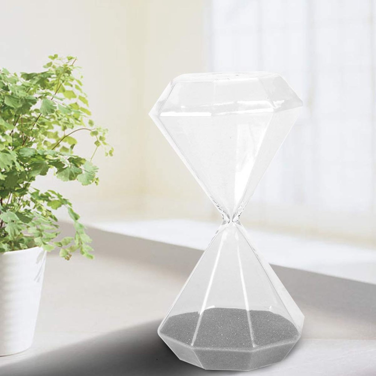 Elegante Vorm Zandloper - Multifunctionele Desktop Ornament voor Koken en Oefeningen - 15 Minuten LED Licht Zand Glas Verjaardagscadeau