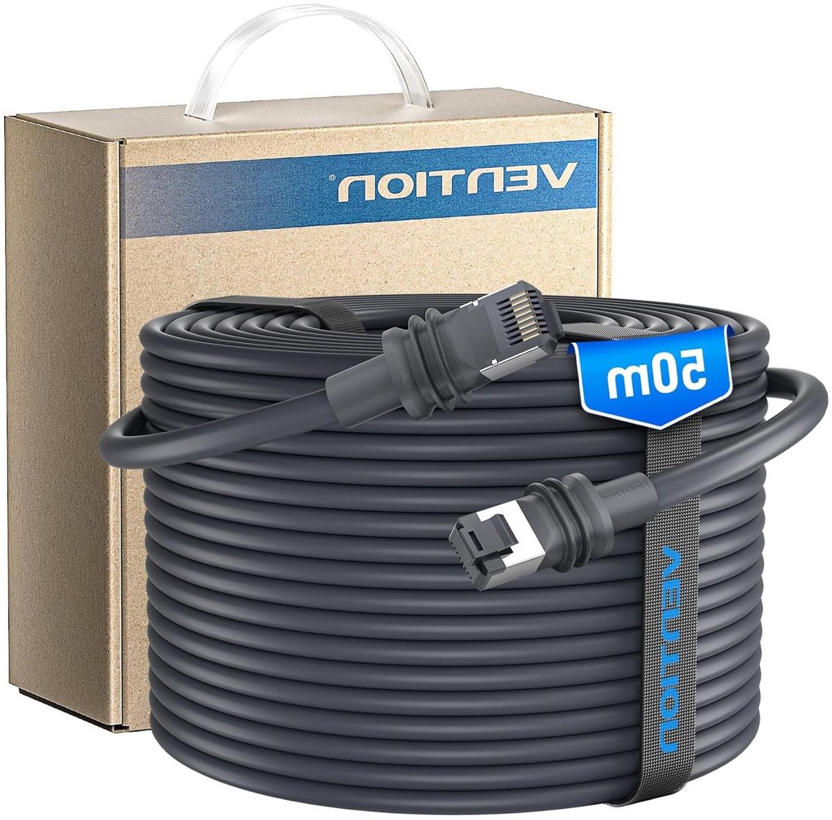 Starlink Gen 3 Kabel - Ethernet Verlengkabel - Internet Uitbreiden - Waterdicht UV-bestendig - 50 meter - Grijs