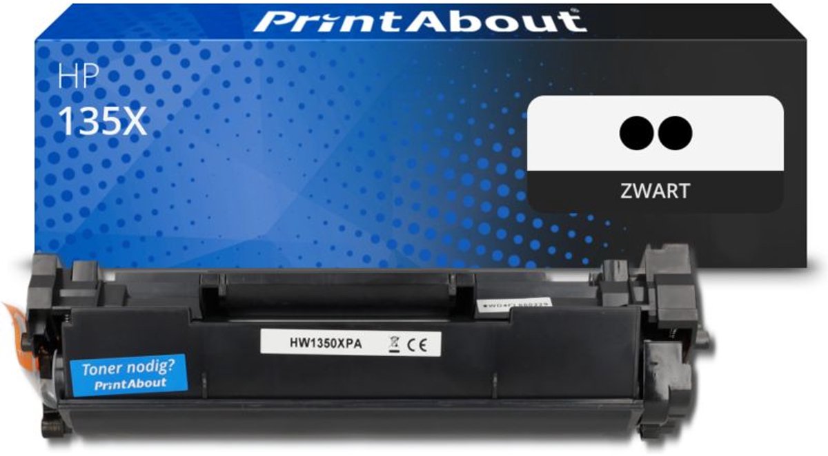 PrintAbout huismerk Toner 135X (W1350+1350X) Zwart Multipack Hoge capaciteit geschikt voor HP