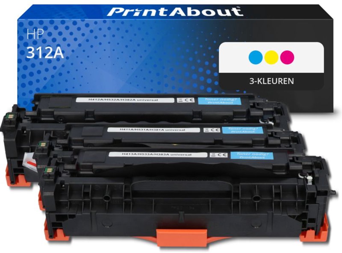 PrintAbout - Alternatief voor de HP CF440AM (nr 312A) / 3 Kleuren