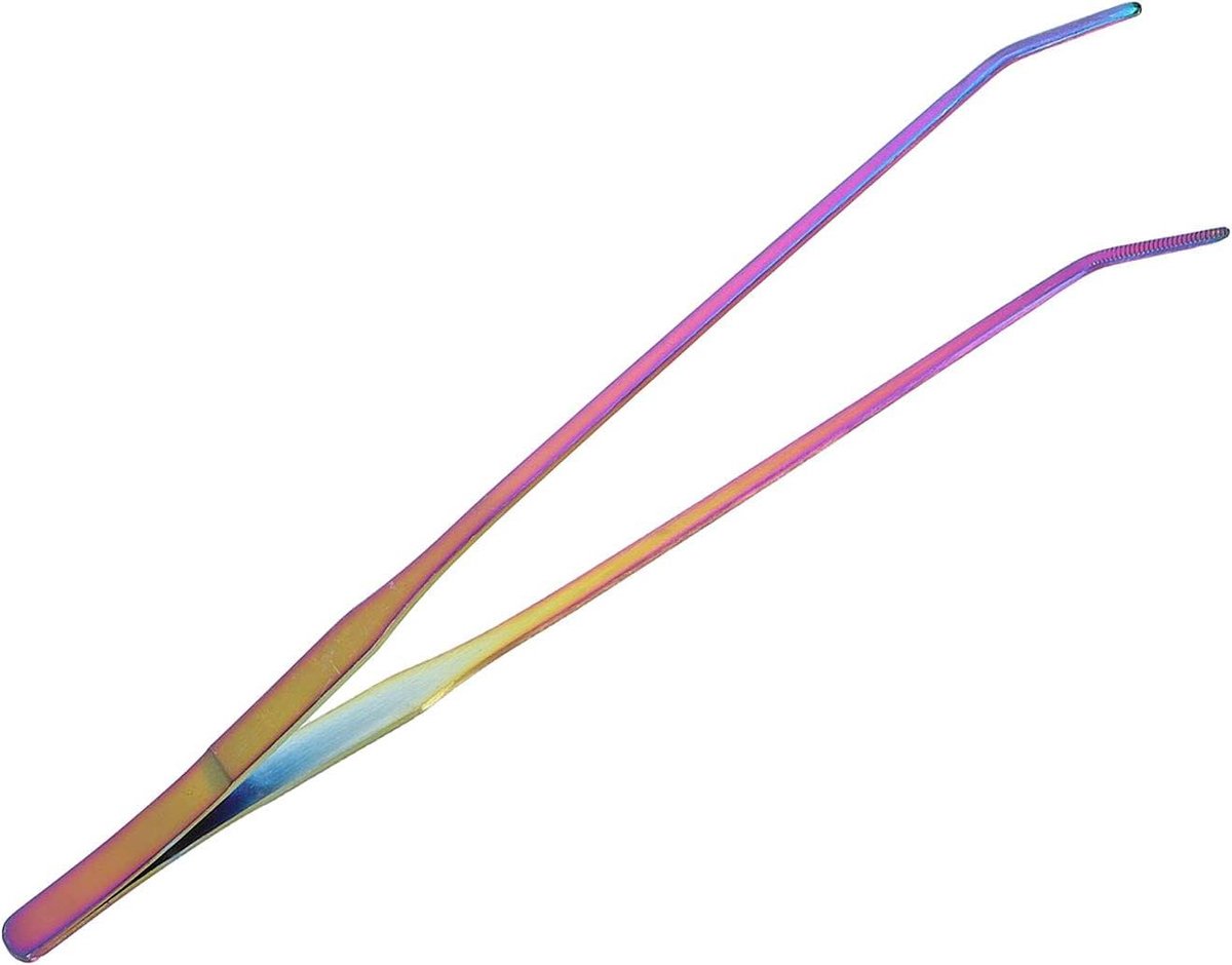 Aquarium Pincet - Voertang Reptielen - Planten Snoeien - Roestvrij Staal - 27 cm - Kleurrijk