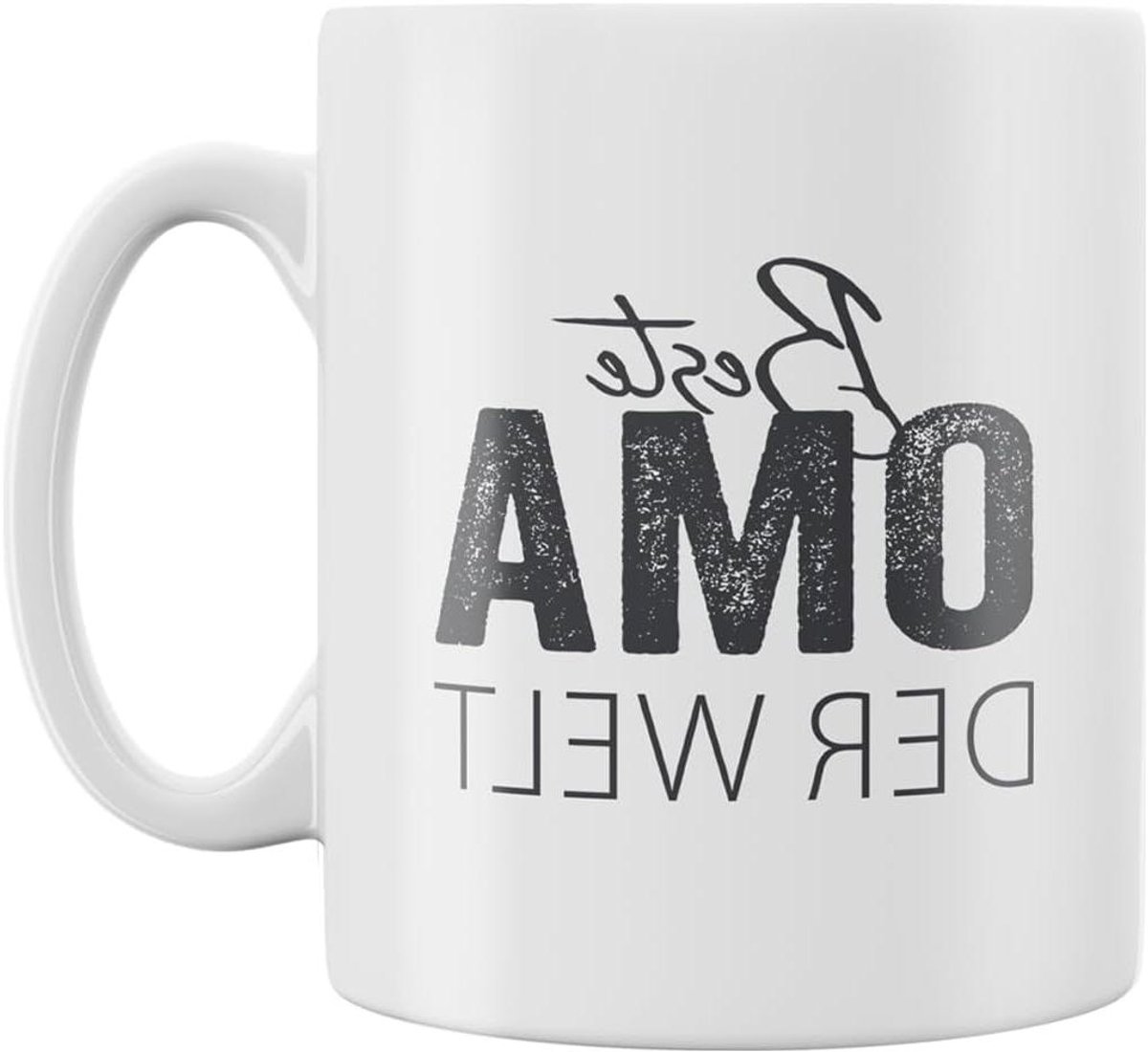 Mok Beste Oma - Koffiemok Theeglas - Warme Dranken - Met Opschrift - Ø 8 cm - Wit