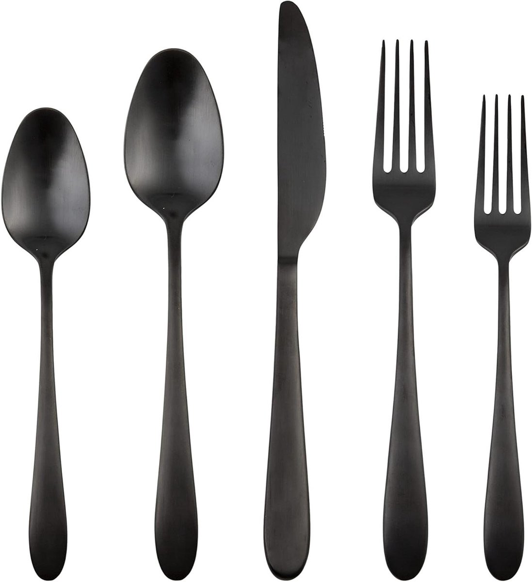 Bestek Set - Serviesgoed Set - Tafel Dekken - Roestvrij Staal - 20 Delig - Zwart