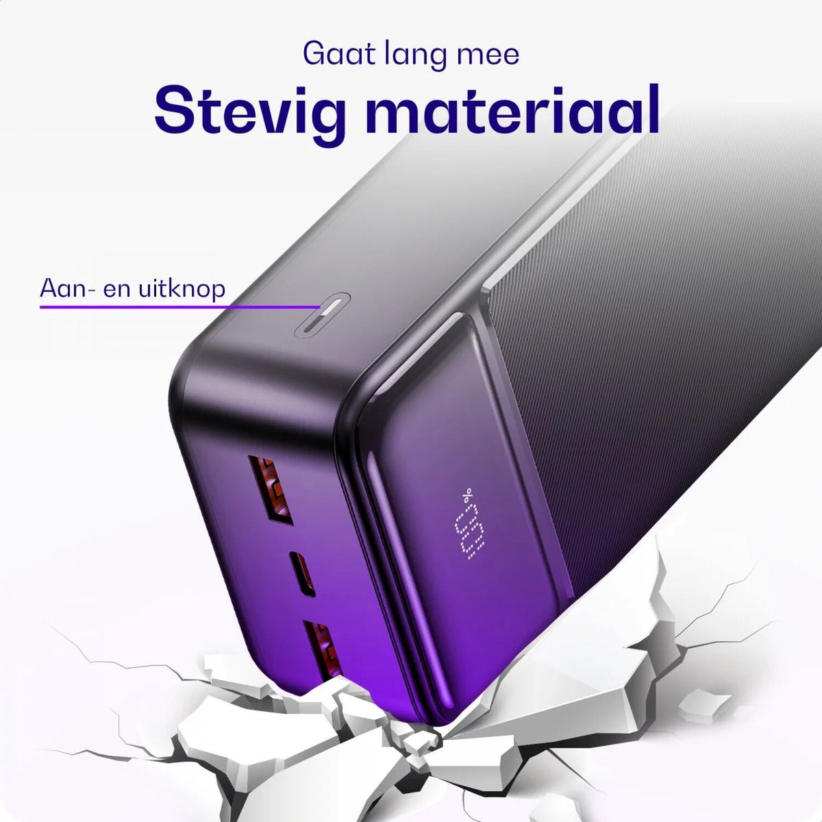 Buddi Boost - 30.000 mAh Powerbank - Reisformaat - LED Display - USB-A - USB-C Snelladen - Noodpakket - Universele Draagbare Oplader voor o.a. Telefoon & Tablet - Zwart – foto 5