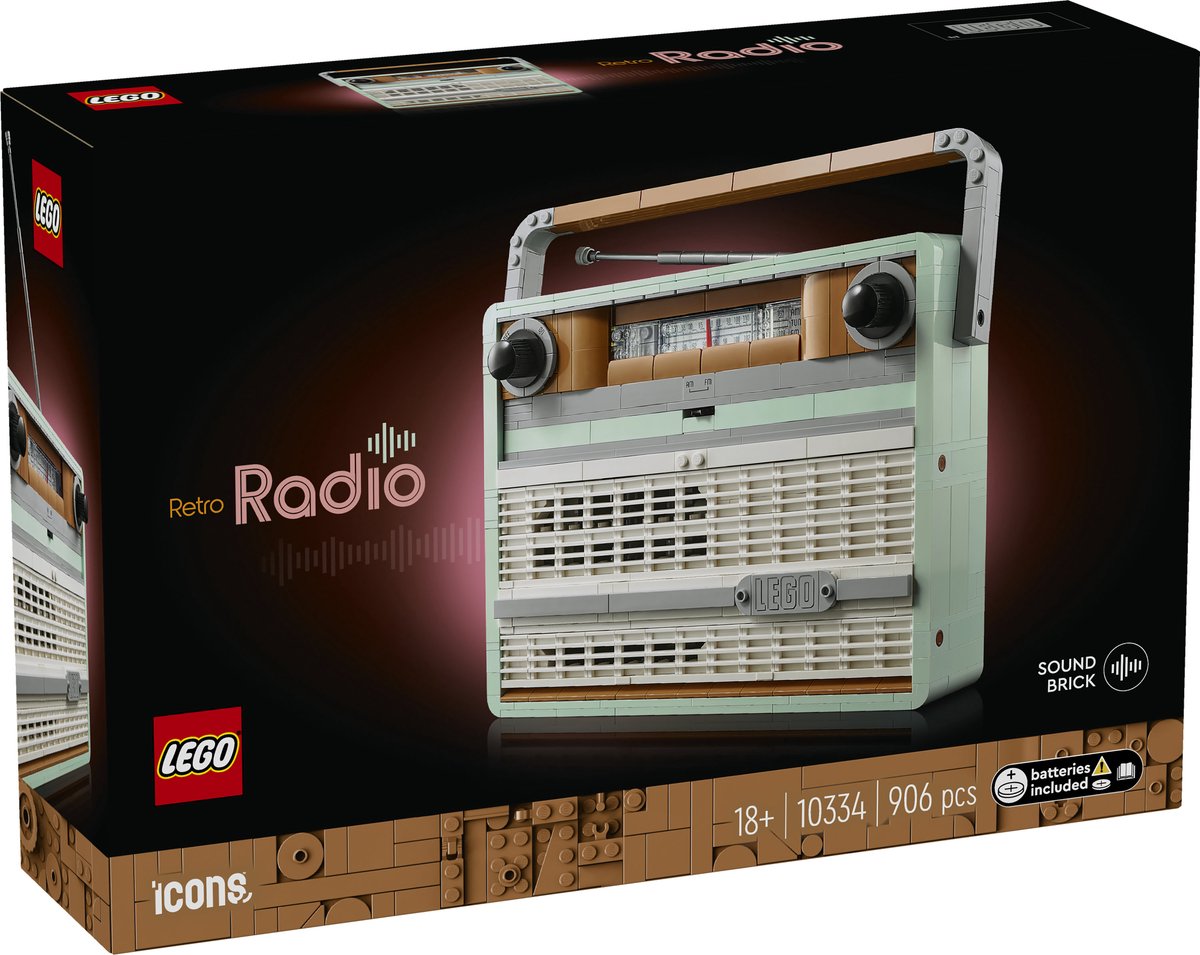 LEGO Icons Retro draagbare radio - 10334