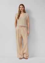 s.Oliver - female - Broek / Extra wijde pijpen / Hoge taille van linnen