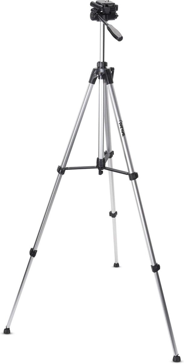 Aluminium Statief - Camera Statief - Fotografie Stabiliteit - Traploze Hoogteverstelling - 173 cm - Zilver