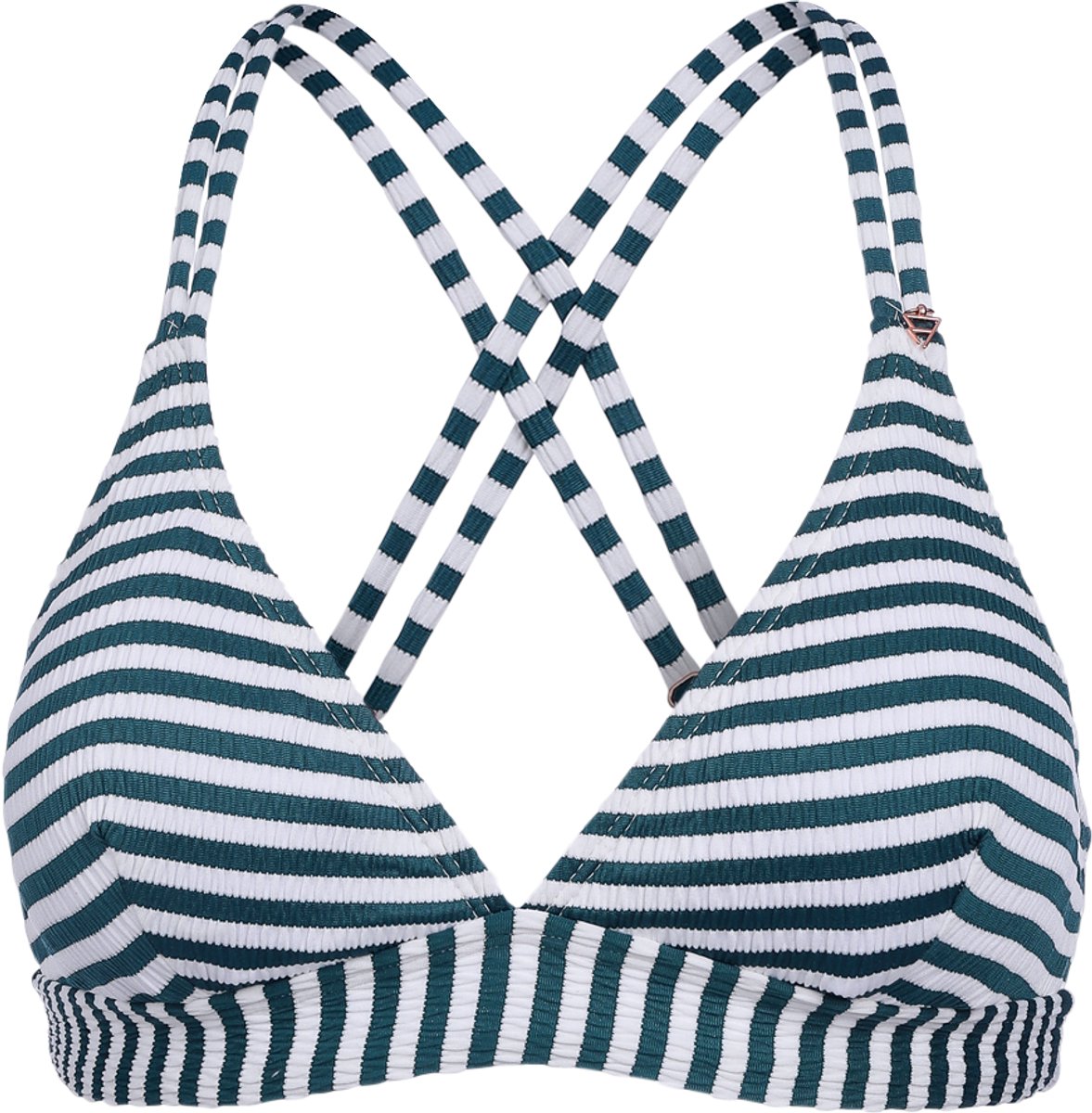 Brunotti Delphinia-Stripe Bikini Topje Snow Dames Bralette Bikini Top 34 Wit