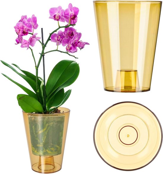 Bloempot Orchidee - Plantenbak Vaas - Planten Verpotten - Slanke Elegante Constructie...