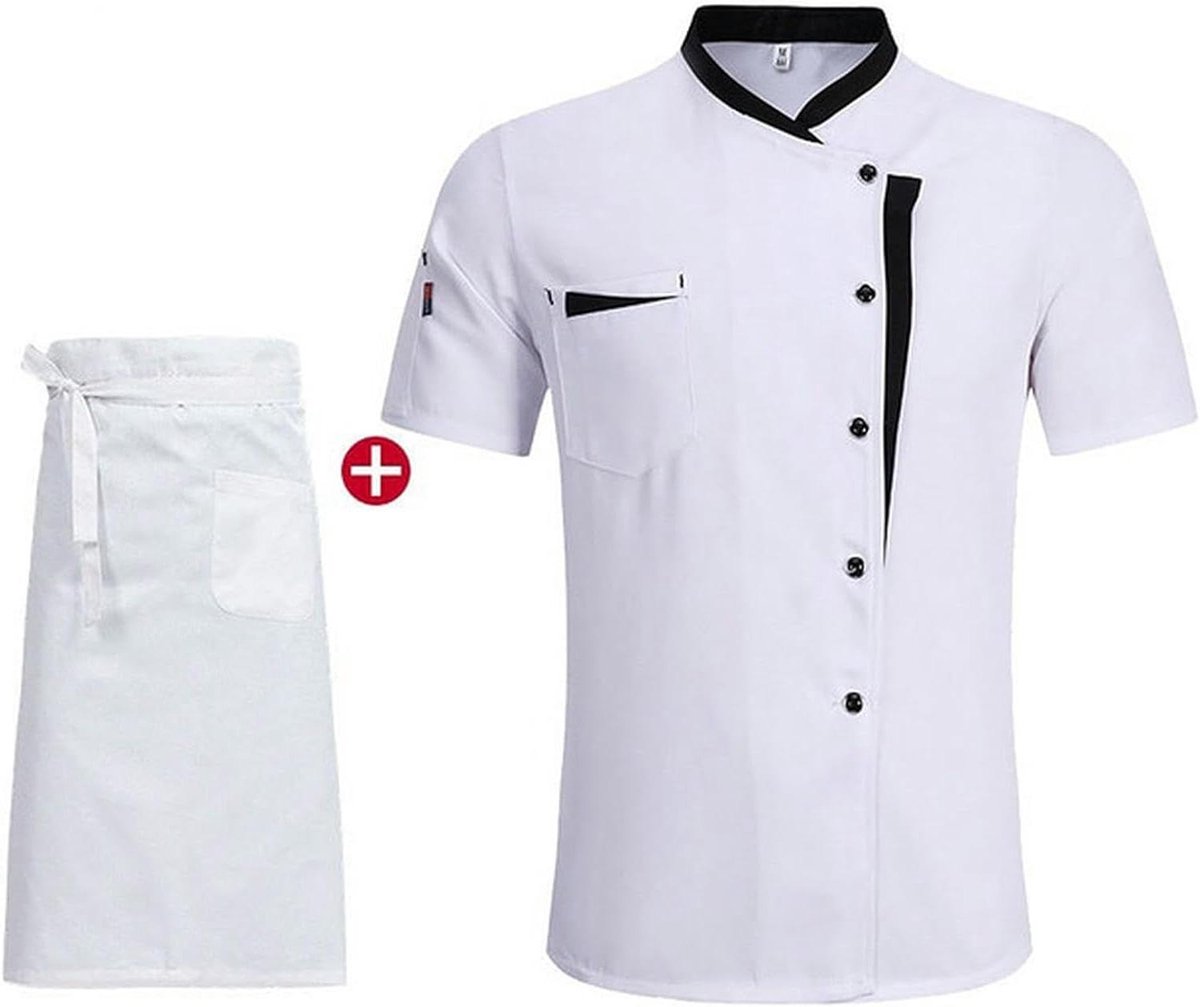 Chef Jas - Koksbuis Werkkleding - Werken in Keuken - Ademend Katoen Polyester - Unisex - Wit