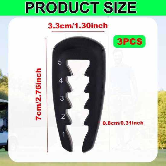 Golf Tee Hoogteversteller - Tee Setter Positiehouder - Consistente Swings Verbeteren - 5 Instelbare Hoogtes van GOLF — afbeelding 5