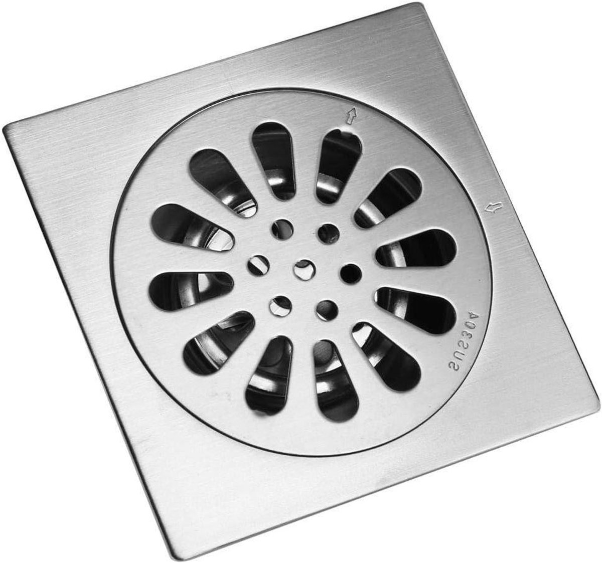 Douche Afvoer Haarvanger - Afvoerzeef Doucheputje - Voorkomt Verstoppingen - Afneembaar Roestvrij Staal - 10 x 10 cm - Zilver