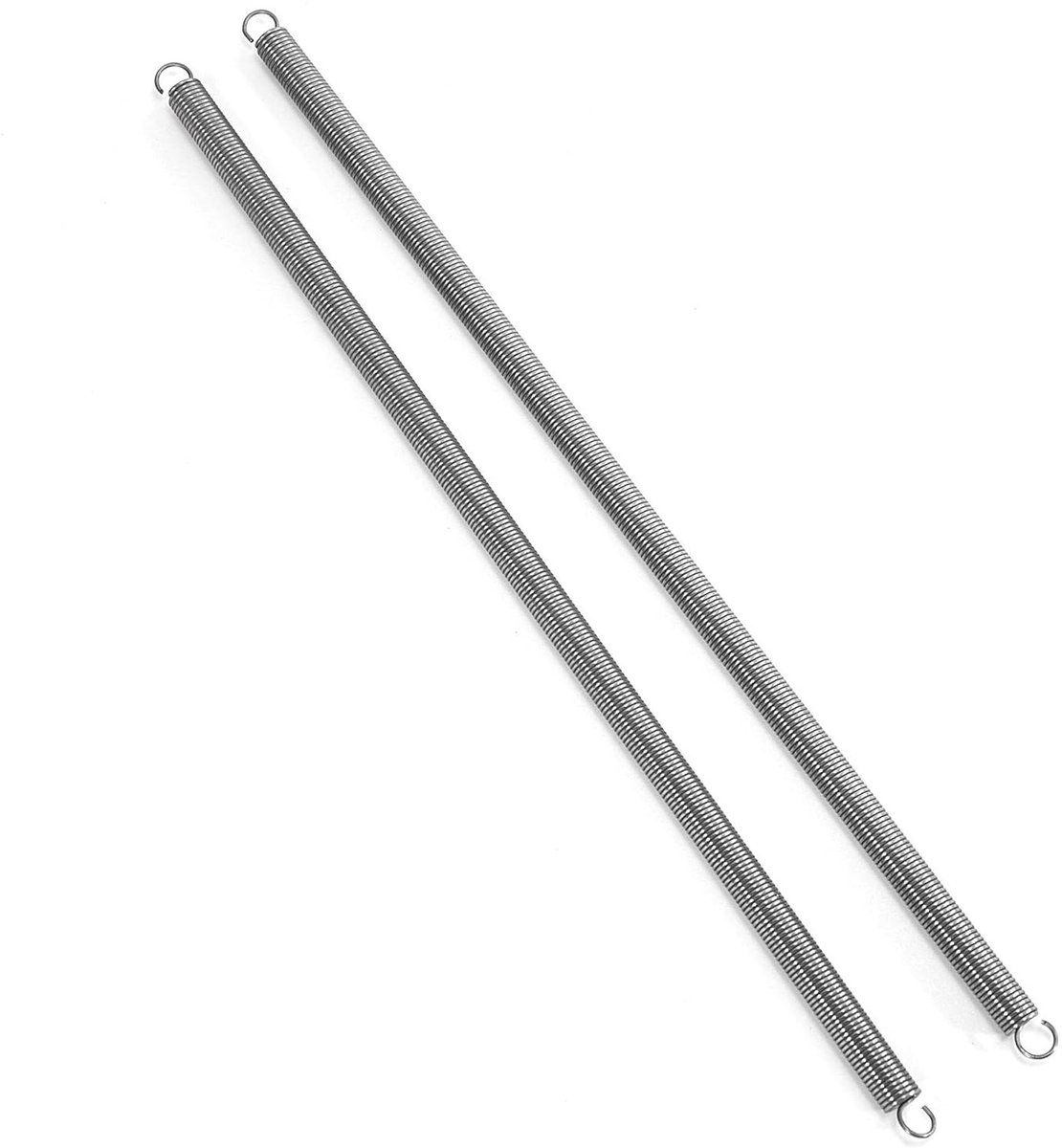 Trekveren Dubbele Haak - Verlengveer Spanschroefveer - Bevestigen en Spannen - Roestvrij Staal 304 - 160 mm Lengte - Zilverkleurig
