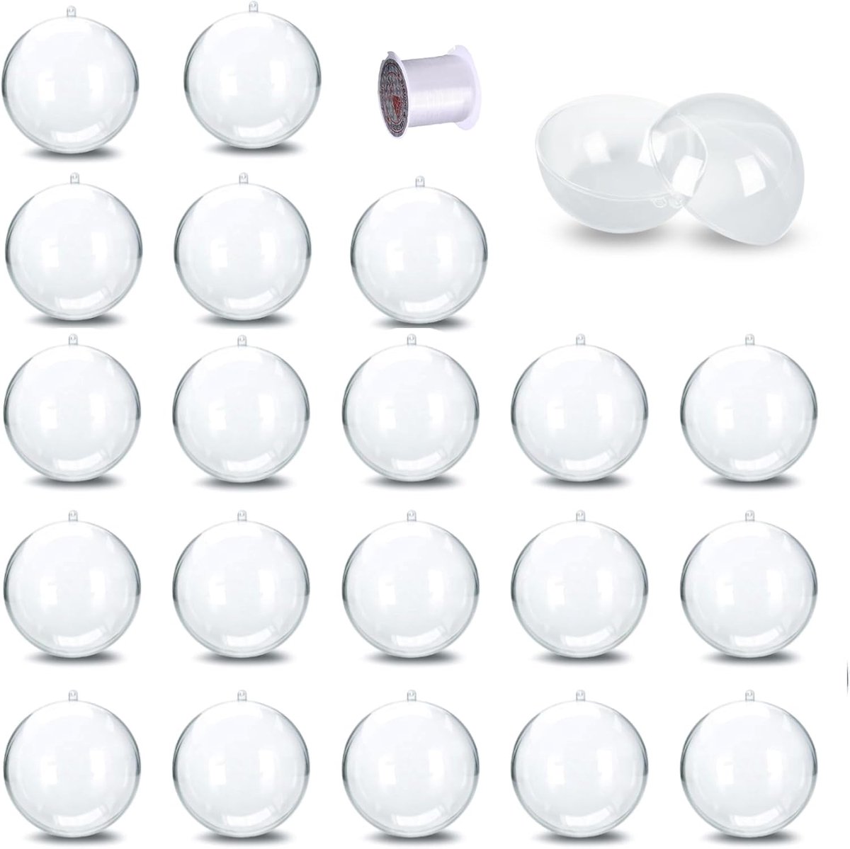 Kerstballen Plastic Acryl Kerstdecoraties Set - 4 cm - Feestelijke Versiering - Kerstboom Ornamenten