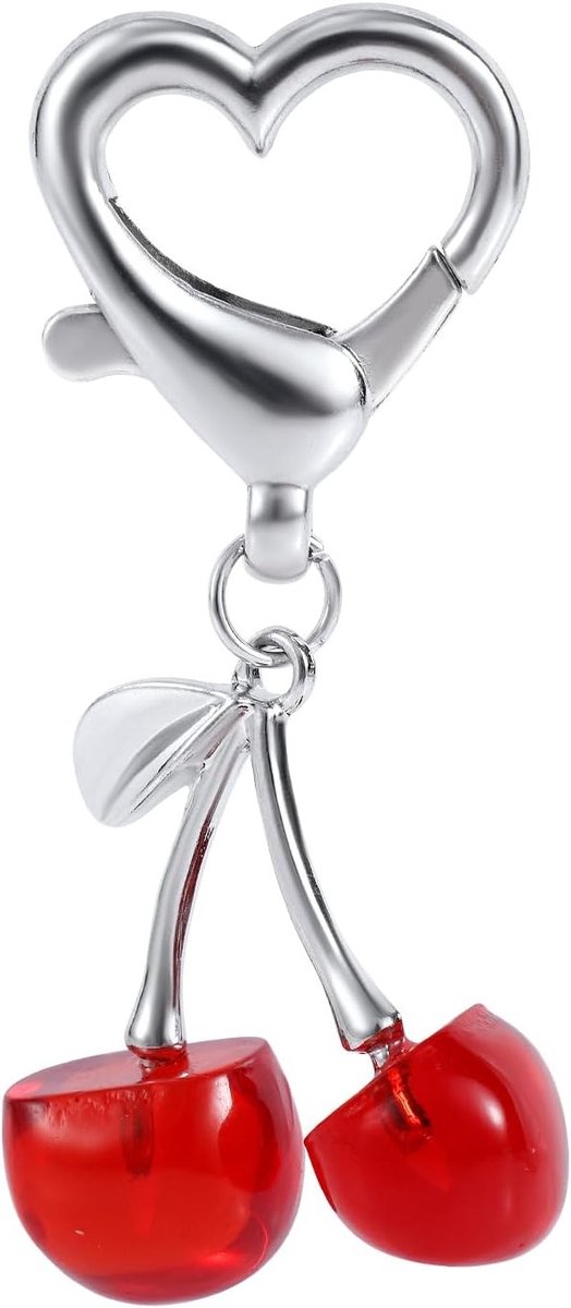 Schattige Kersen Sleutelhanger en Tas Charms, Aesthetic Accessoires voor Vrouwen en Meisjes, Perfect als Cadeau voor Elke Gelegenheid