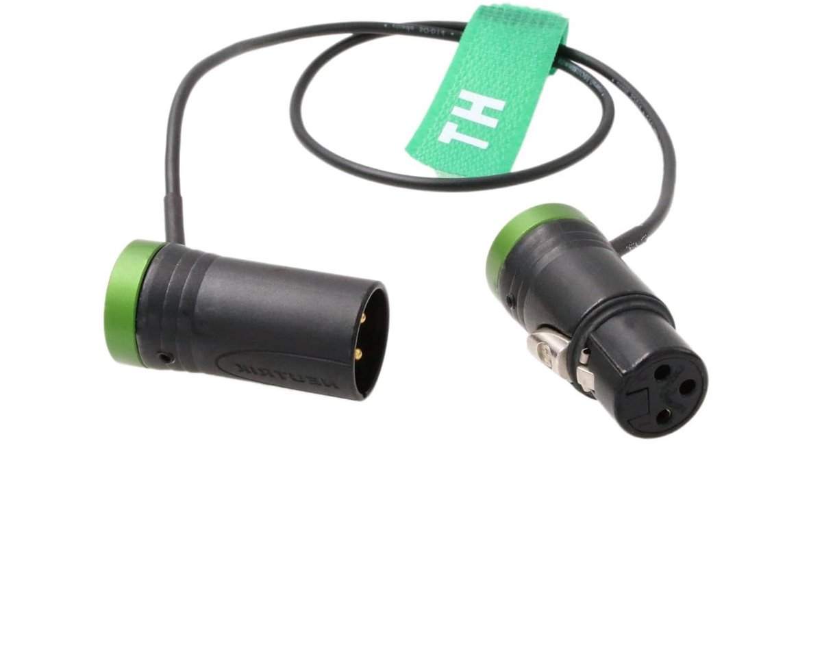 XLR Audiokabel - Microfoonkabel XLR - Audio Opnemen - Laag Profiel Connectoren - 20 inch - Groen
