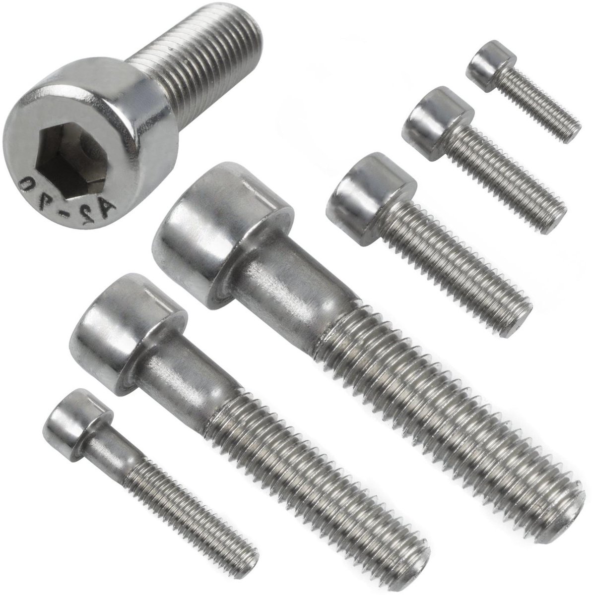 Cilinderkopschroeven - Inbusbouten Zeskantbouten - Bevestigen van Materialen - Roestvrij Staal A2 V2A - M10 x 40 mm 100 stuks