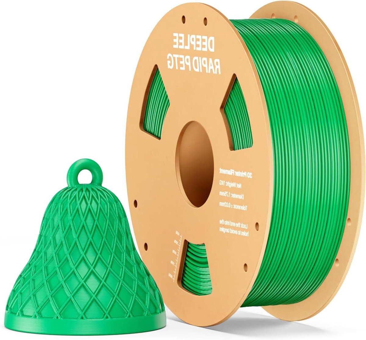 PETG Filament - 3D Printer Draad - Hogesnelheid Printen - Hoge Taaiheid - 1 kg - Groen