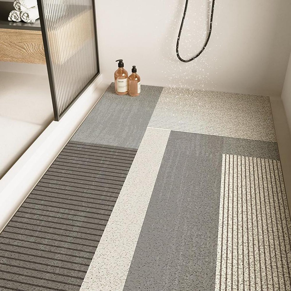 Douchemat - Badmat Antislip - Veilig Douchen - Zonder Zuignappen - 120x180 cm - Blauw