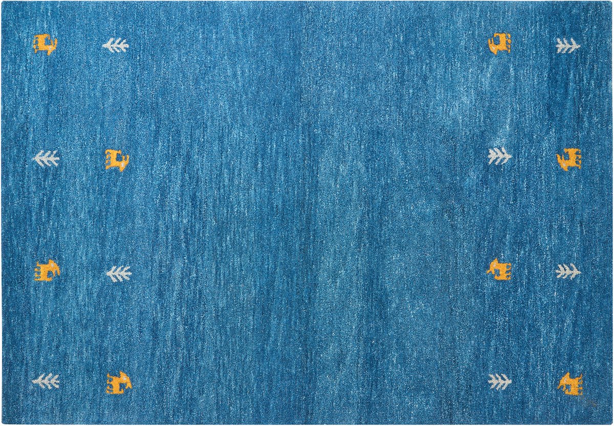 CALTI - Modern vloerkleed - Donkerblauw - 160 x 230 cm - Wol