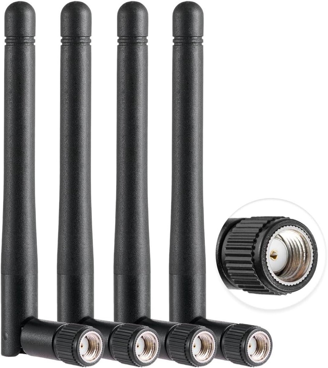 Dubbele Band WiFi Antenne - MIMO Antenne Router - Netwerk Signaal Verbeteren - Omni-directioneel Stralingspatroon - 10.7CM Lengte - Zwart