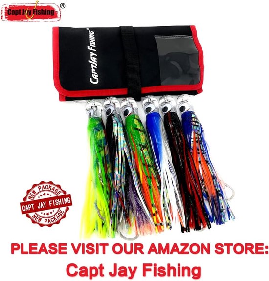 Trollen Lokken - Vis Lokaas - Big Game Vissen - 9 Inch Groot - 6 Stuks - Gemengde Kleuren — afbeelding 4