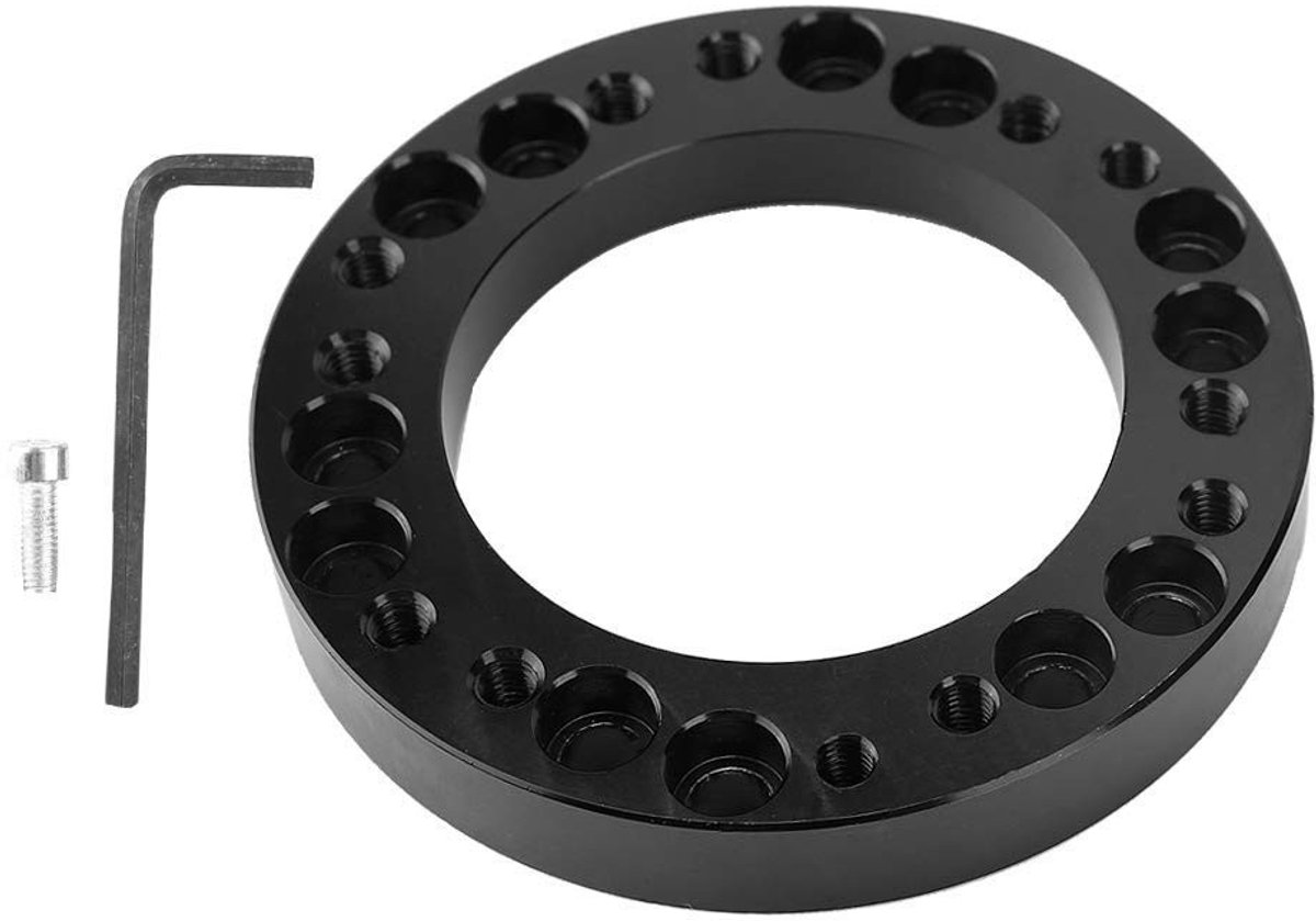 VT Goods - Steering Wheel Spacer - 12.5mm Adapter - Verbeter je rijervaring - Zwart - Universele autostuuradapter - Perfect voor raceliefhebbers