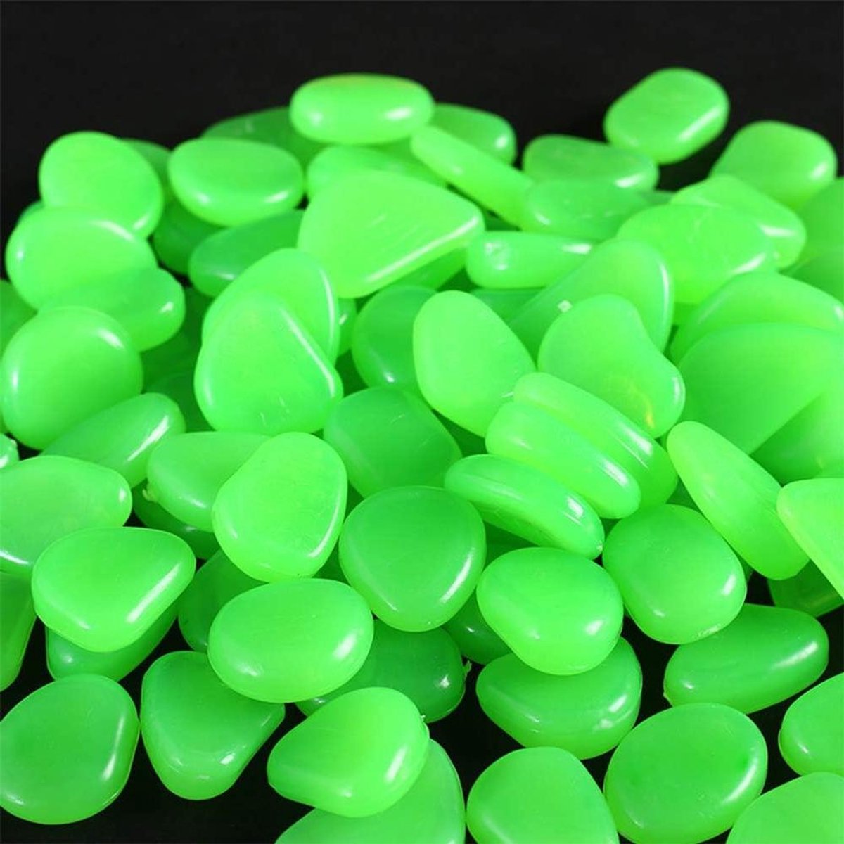 Lichtgevende stenen - Glow in the dark grind - Aquarium decoreren - Niet giftig en kleurecht - 100 stuks - Groen
