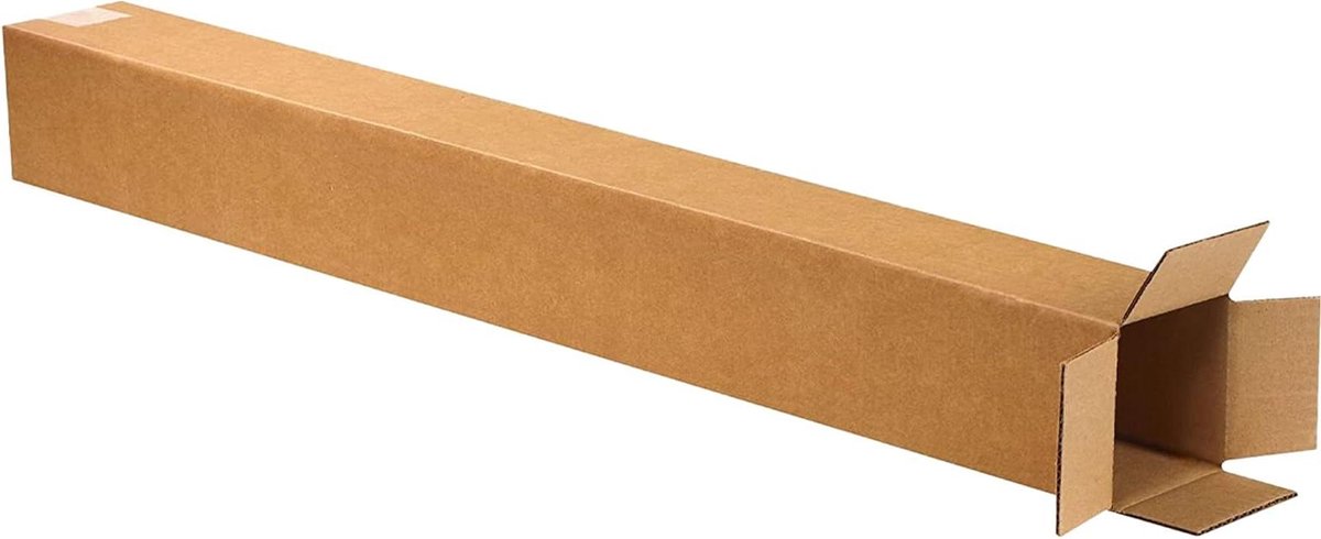 Kartonnen Verzenddozen - Verhuisdozen Opslagdozen - Spullen Opslaan - Extra Lange Vorm - 10x11x91 cm - Bruin