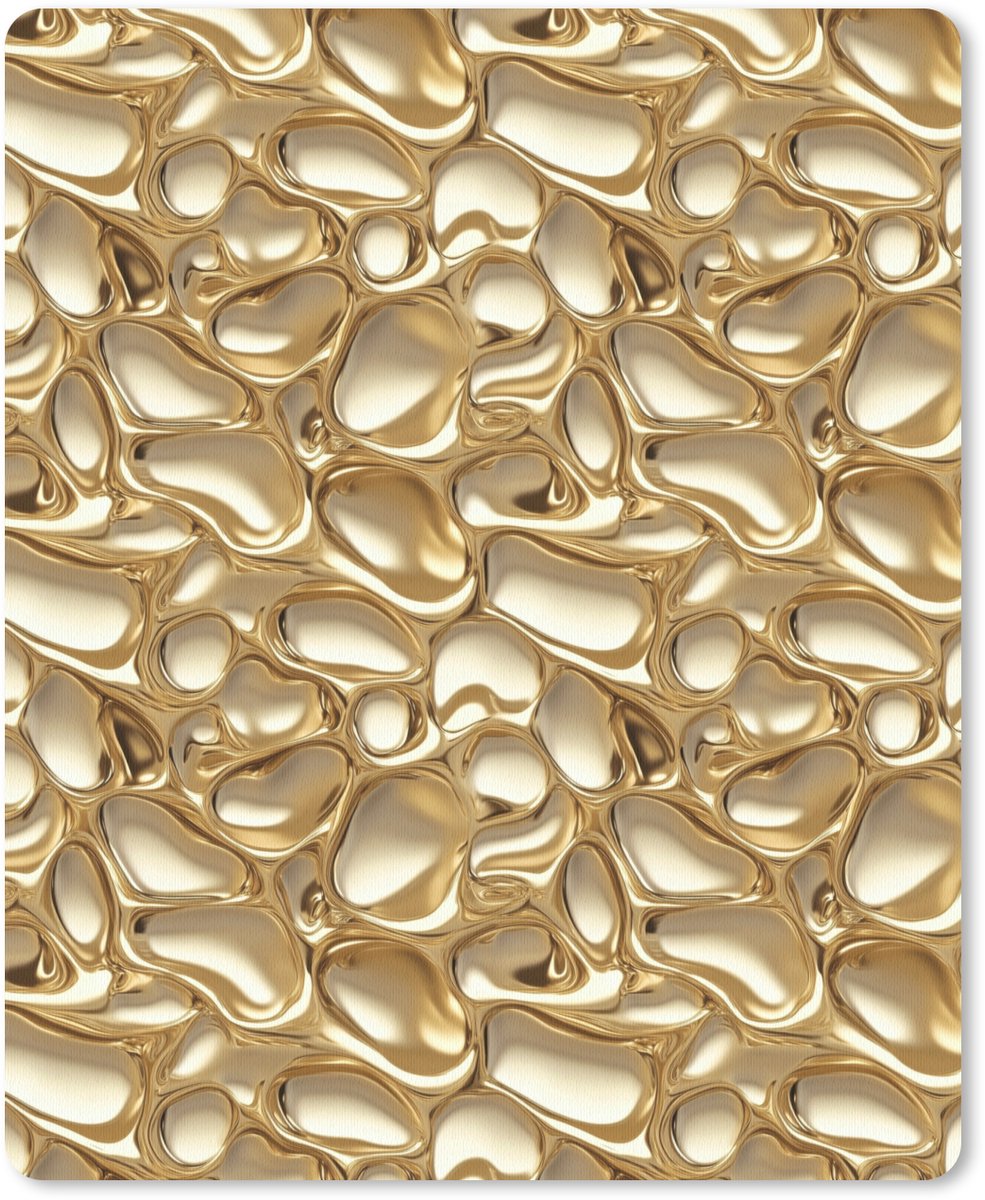 Muismat 12x16 cm - Mousepad Abstract - Modern - Goud - Muismatten